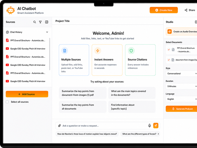 RAG-enabled Enterprise Agentic AI Chatbot assistant preview